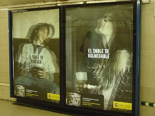 Publicidad en el metro, en España