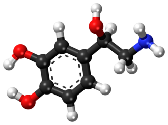 Fórmula química de la norepinefrina