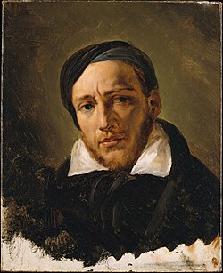 Retrato de Théodore Géricault por Horace Vernet