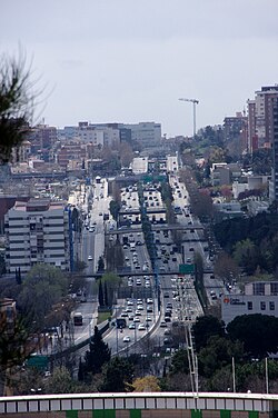 Tramo de la Ronda de Dalt a su paso por el Valle de Hebrón