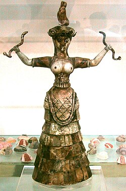 Diosa de las serpientes del Museo Arqueológico de Heraclión