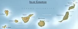 Mapa de las Islas Canarias