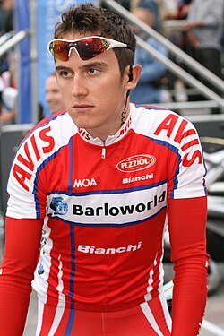 Geraint Thomas compitiendo en el Tour de Gran Bretaña