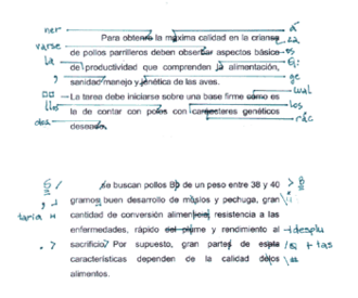 Muestra de corrección de galeradas