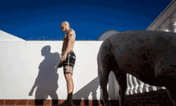 Demostración de un atleta ejecutando la secuencia completa de flexión y salto de un burpee