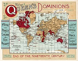 Mapa del Imperio Británico bajo la Reina Victoria