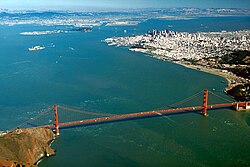 Vista aérea del Puente Golden Gate