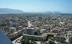 Vista general panorámica de la ciudad de Vlorë