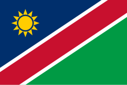 Bandera y datos oficiales de la participación olímpica de Namibia