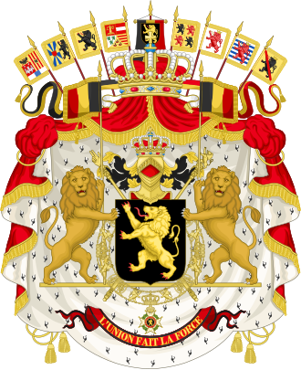 Escudo del Reino de Bélgica en su representación oficial
