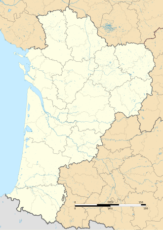 Mapa de ubicación de Arcachón en Nueva Aquitania