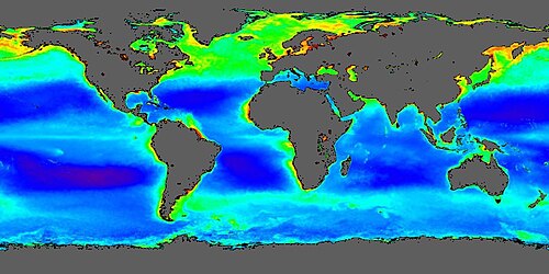Concentraciones de clorofila oceánica
