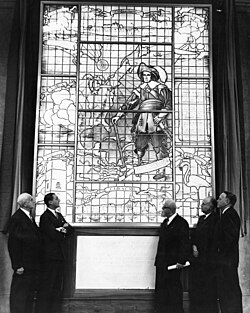 Inauguración de un vitral de Peter Stuyvesant en 1954