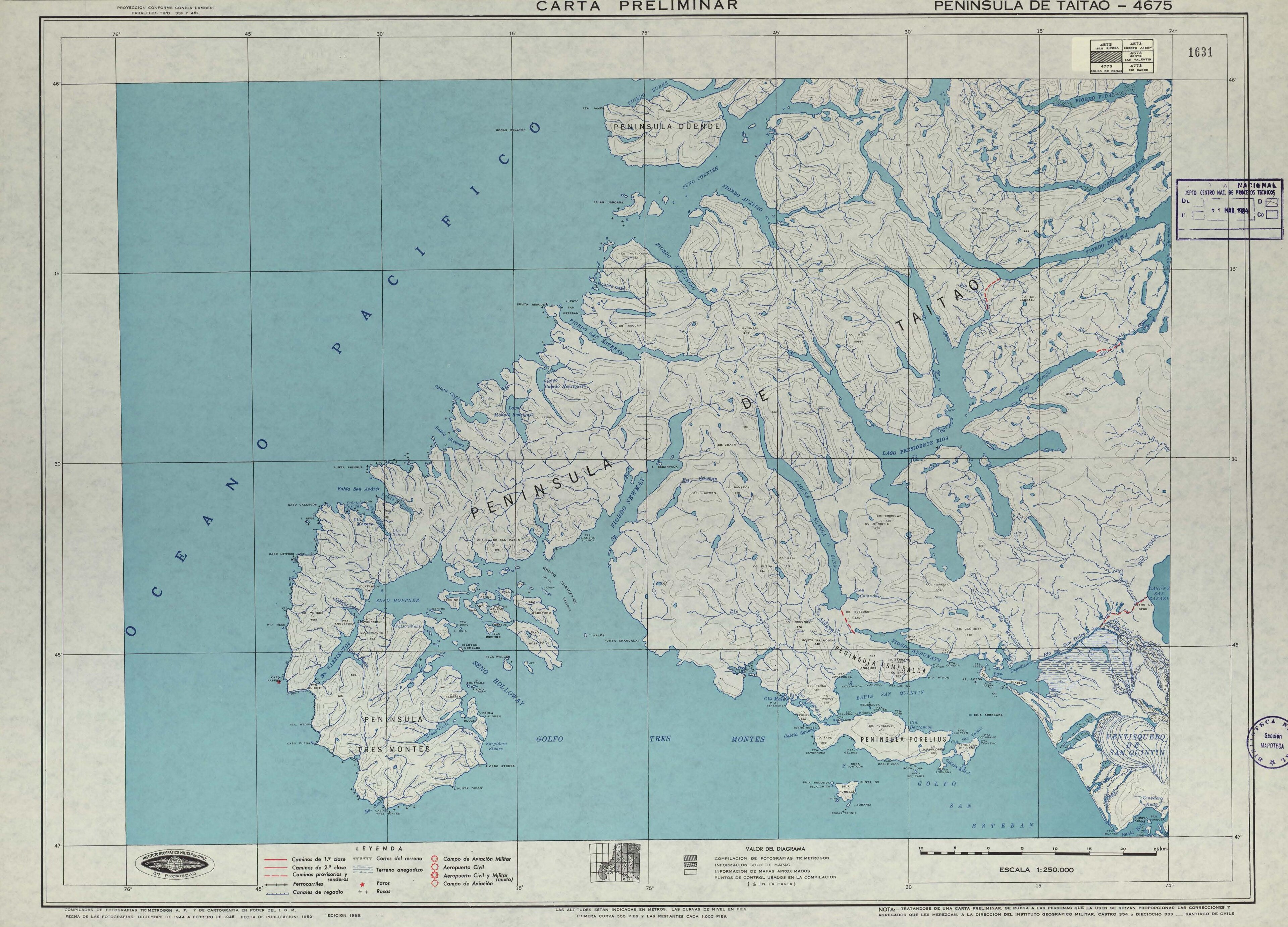 Mapa histórico de 1952