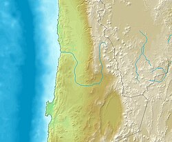 Aspecto árido del desierto frente a los Andes