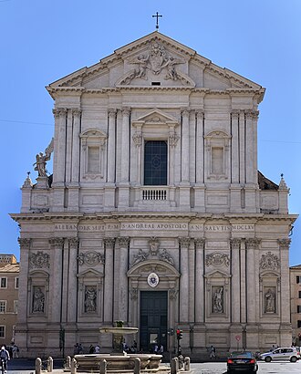 Vista general de la Basílica de San Andrés della Valle en Roma