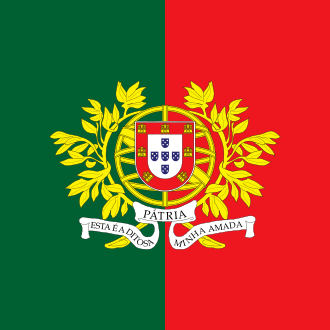 Bandera oficial utilizada por las fuerzas militares portuguesas.
