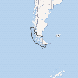Mapa de la región de Magallanes