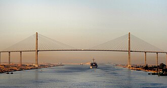 Vista general del Canal de Suez