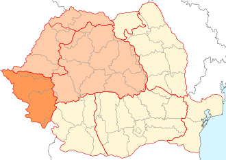 Mapa detallado del Banato rumano