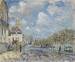 Inundación en Port-Marly de Alfred Sisley