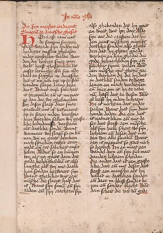 Manuscrito medieval en neerlandés medio
