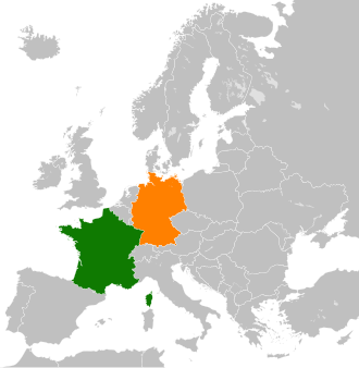 Mapa de las fronteras históricas entre Francia y Alemania