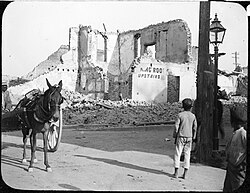 Edificios en ruinas en Kingston tras el terremoto de 1907.