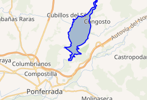 Mapa de ubicación geográfica del Embalse de Bárcena y su entorno