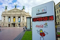 Reloj de cuenta regresiva en Leópolis