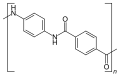 Estructura molecular esquemática del poliparafenileno tereftalamida