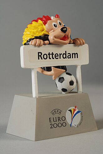Mascota y logo oficial de la Eurocopa 2000