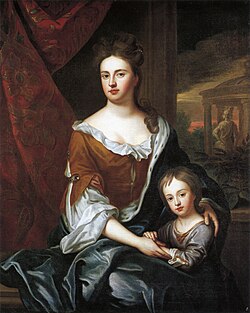 La princesa Ana junto a su hijo Guillermo, duque de Gloucester