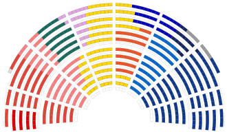 Interior del hemiciclo de la Asamblea Nacional de Francia