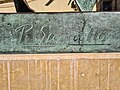 Placa informativa con el nombre de Pablo Gargallo