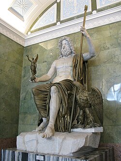Reconstrucción de una estatua de Júpiter del siglo I.