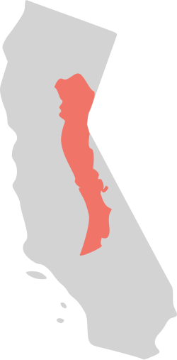 Localización detallada en California