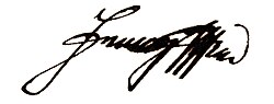 Firma autógrafa de Francisco I de Austria
