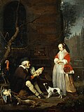 El vendedor de pájaros de Gabriël Metsu
