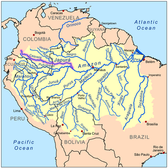 Representación gráfica del curso del río
