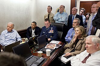 El presidente Barack Obama y su equipo siguiendo la operación militar.