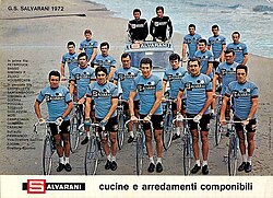 Fotografía histórica del equipo ciclista Salvarani