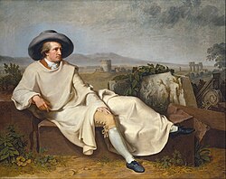 Goethe en la campiña romana de Tischbein