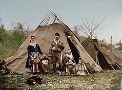 Una familia Samis en Noruega alrededor de 1900.
