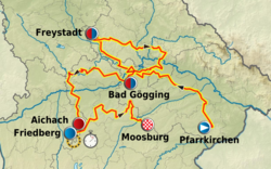 Mapa del recorrido de la Vuelta a Baviera 2011