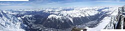 Paisaje del valle de Chamonix