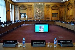 Salón de juntas principal en el Château de la Muette