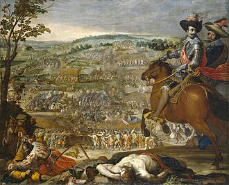 Victoria de Fleurus, pintura de Vicente Carducho que muestra a Gonzalo Fernández de Córdoba en primer término.