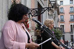 Almudena Grandes en un acto público