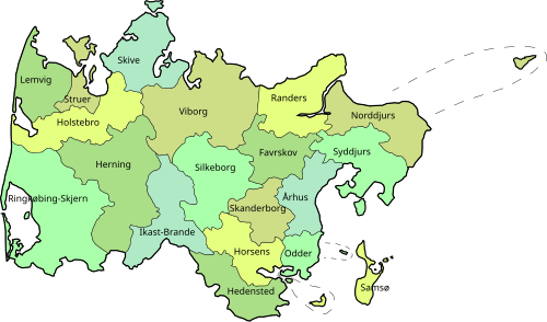 Mapa de los municipios de la región